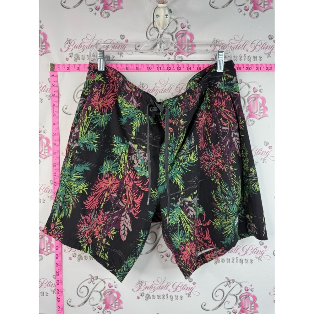 Saxx betawave swim shorts Men's Black Floral Swim Trunks - Multicolor Leaf Print
